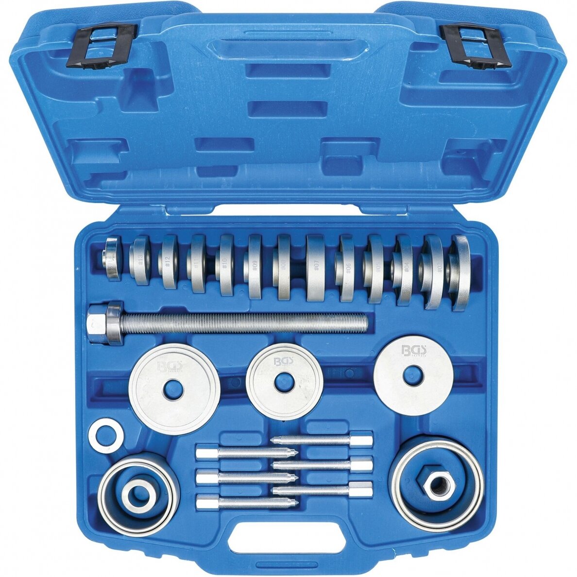 Rato guolių presavimo įrankių komplektas | 31 vnt. (67301) 1 Rato guolių presavimo įrankių komplektas | 31 vnt. (67301) 1