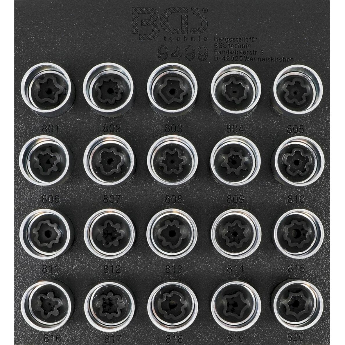 Ratų varžtų slapukų rinkinys Audi | 20 vnt. (9499) Ratų varžtų slapukų rinkinys Audi | 20 vnt. (9499)