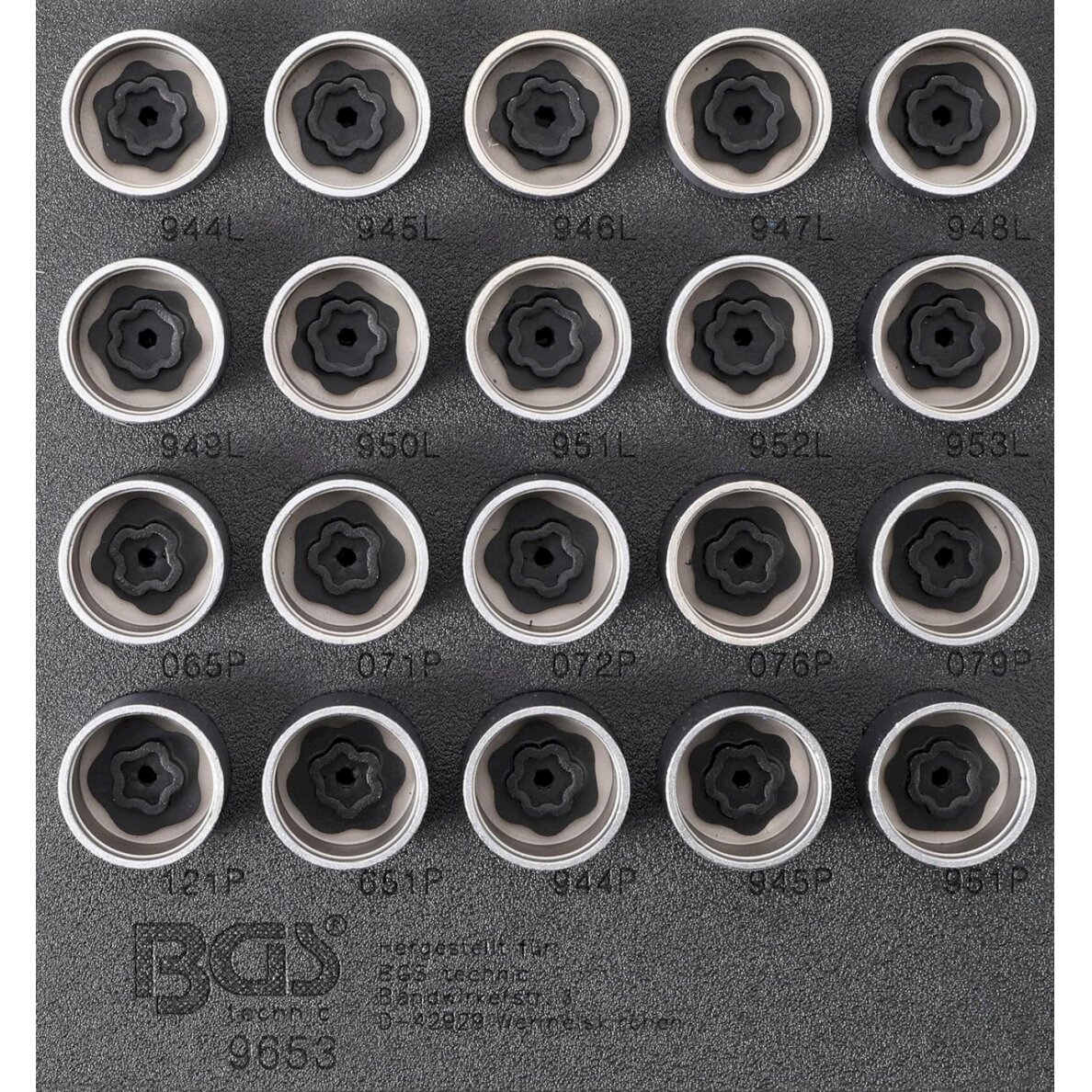 Ratų varžtų slapukų rinkinys Volvo | 20 vnt. (9653) Ratų varžtų slapukų rinkinys Volvo | 20 vnt. (9653)