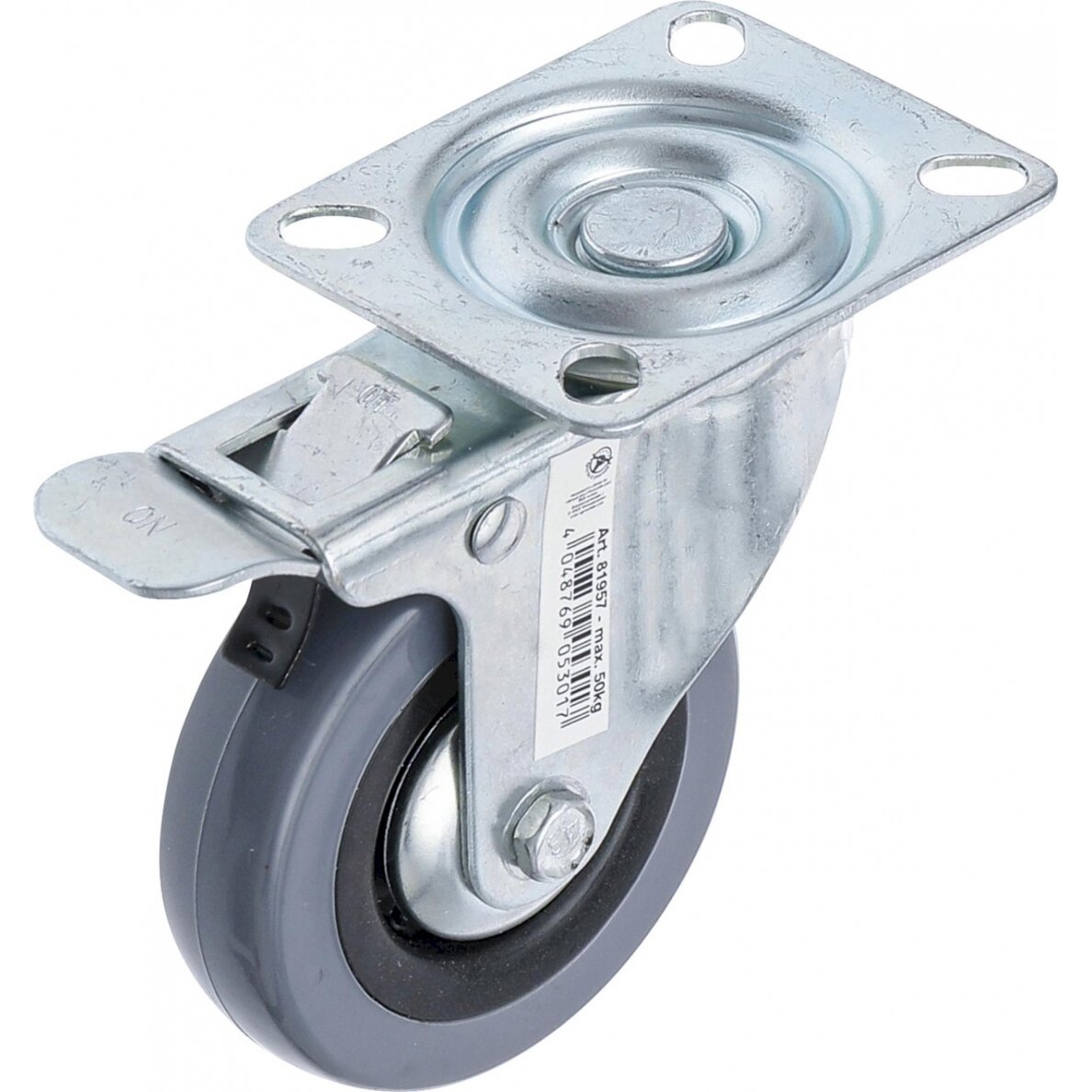 Ratukas pasukamas | su baze ir stabdžiu | Ø 75 mm (81957) Ratukas pasukamas | su baze ir stabdžiu | Ø 75 mm (81957)