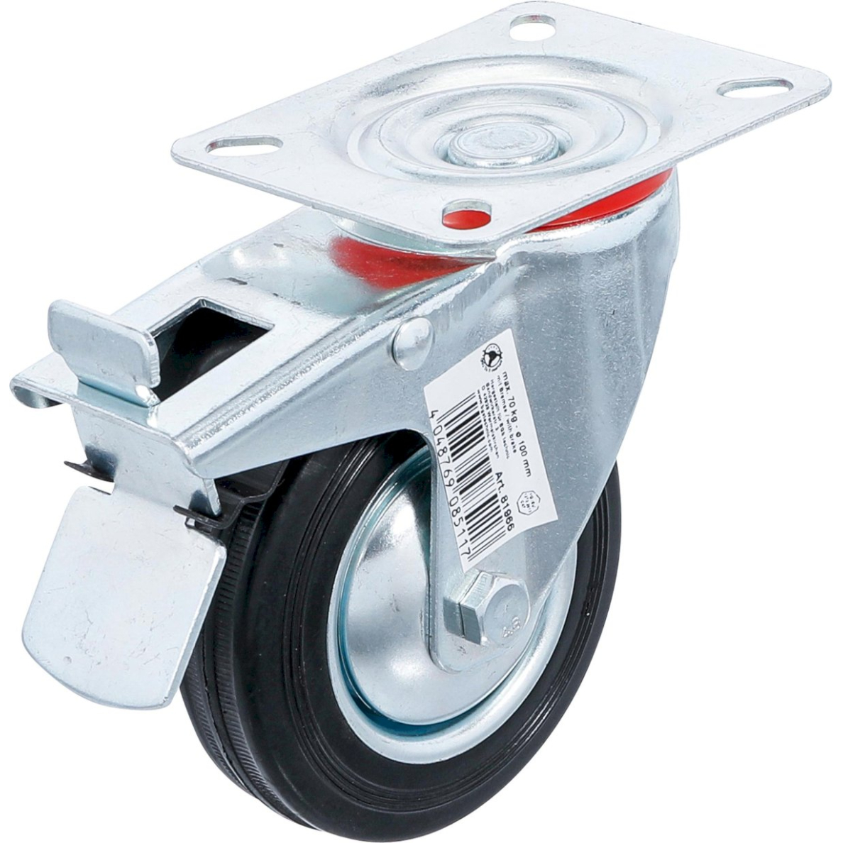 Ratukas su stabdžiu | su baze | Ø 100 mm (81966) Ratukas su stabdžiu | su baze | Ø 100 mm (81966)