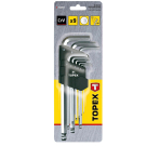 Raktas šešiakampis 9 vnt., 1.5-10 mm