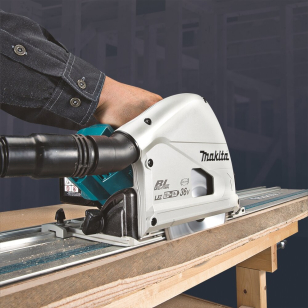 Rankinis diskinis pjūklas Makita DSP600ZJ + Lagaminas, +diskas, 2x18V Li-ion