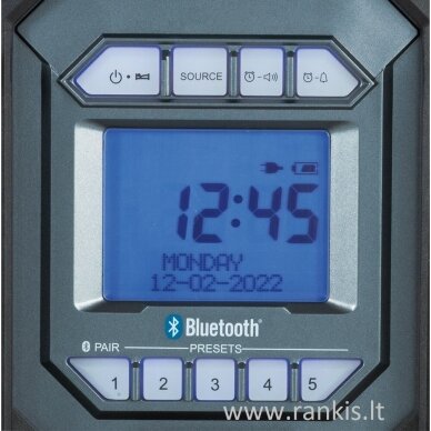 Radijas Makita DMR300 su Bluetooth ir integruotu akumuliatorių krovikliu 10.8-12-14.4-18V 5 Radijas Makita DMR300 su Bluetooth ir integruotu akumuliatorių krovikliu 10.8-12-14.4-18V 5