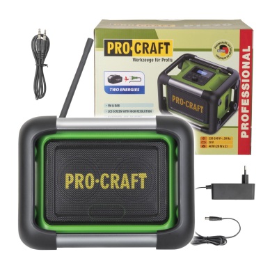 Radijo imtuvas ProCraft PJS20bb, 20V (be akum. ir krov.)
