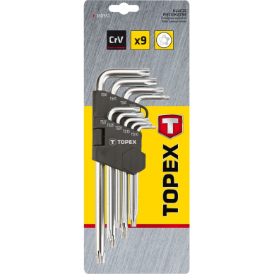 Raktai penkiakampiai, 9 vnt., TS10-TS50 1 Raktai penkiakampiai, 9 vnt., TS10-TS50 1