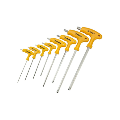 Raktai šešiakampiai, forma T, komplekte 8 vnt. Raktai šešiakampiai, forma T, komplekte 8 vnt.