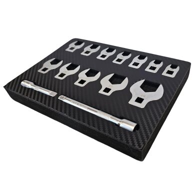 Raktai šoniniai dėkle 14vnt 3/8''10-24mm 1