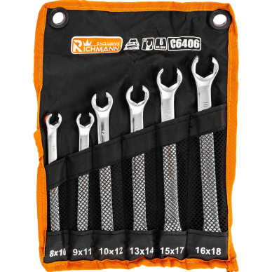 Raktai stabd. žarn. 8 mm - 18 mm, 6 vnt. Raktai stabd. žarn. 8 mm - 18 mm, 6 vnt.