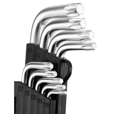 Raktai torciniai, T10-T50 komplekte 9 vnt. 4 Raktai torciniai, T10-T50 komplekte 9 vnt. 4