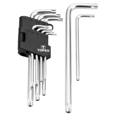 Raktai Torx , T10-T50, komplekte 9 vnt. 3 Raktai Torx , T10-T50, komplekte 9 vnt. 3