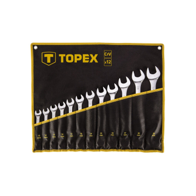 Raktas plokščias-kilpinis  3-32mm 12vnt. (kompl.) Raktas plokščias-kilpinis  3-32mm 12vnt. (kompl.)