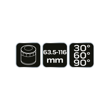 Raktas tepalo filtrui  63,5 - 116 mm, 30°, 60°, 90° 7