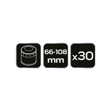 Raktas tepalo filtrui komplektas 30 vnt. 6