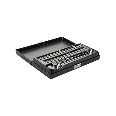 Raktas+galvutės ir antgaliai x41 vnt. 1/4" 1