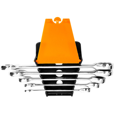 Raktų kompl. su terkšle 8 - 19 mm, 5 vnt. 1 Raktų kompl. su terkšle 8 - 19 mm, 5 vnt. 1