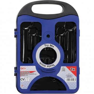 Raktų su terkšle komplektas | 8-19 mm | 7 vnt. (1596) 1 Raktų su terkšle komplektas | 8-19 mm | 7 vnt. (1596) 1