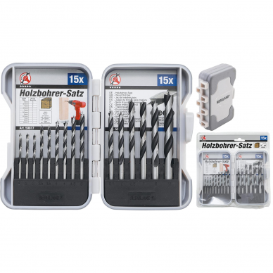 Grąžtų medžiui rinkinys BGS-technic 50817, 3-10 mm, 15 vnt. Grąžtų medžiui rinkinys BGS-technic 50817, 3-10 mm, 15 vnt.