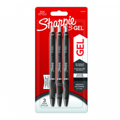 Rašiklis „Sharpie S-GEL", juodas, blist., 3 vnt. Rašiklis „Sharpie S-GEL", juodas, blist., 3 vnt.