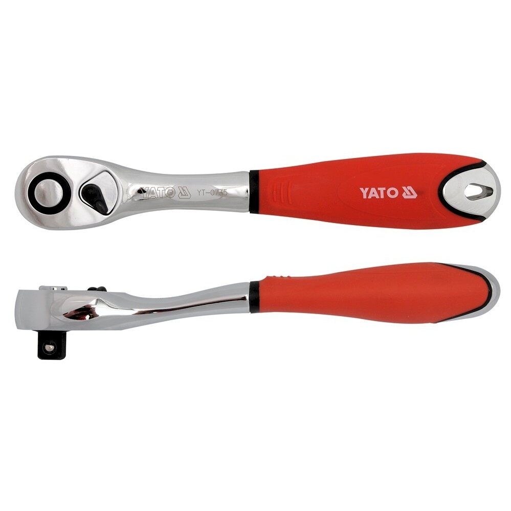 Rankena galvutėms terkšlinė | smulkūs dantukai | 12.5 mm (1/2") (YT-0735)