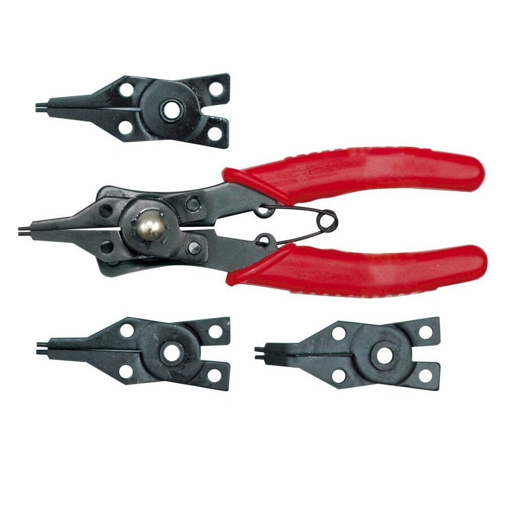 Replės žiedams | 150 mm | 5 antgaliai (43510) Replės žiedams | 150 mm | 5 antgaliai (43510)