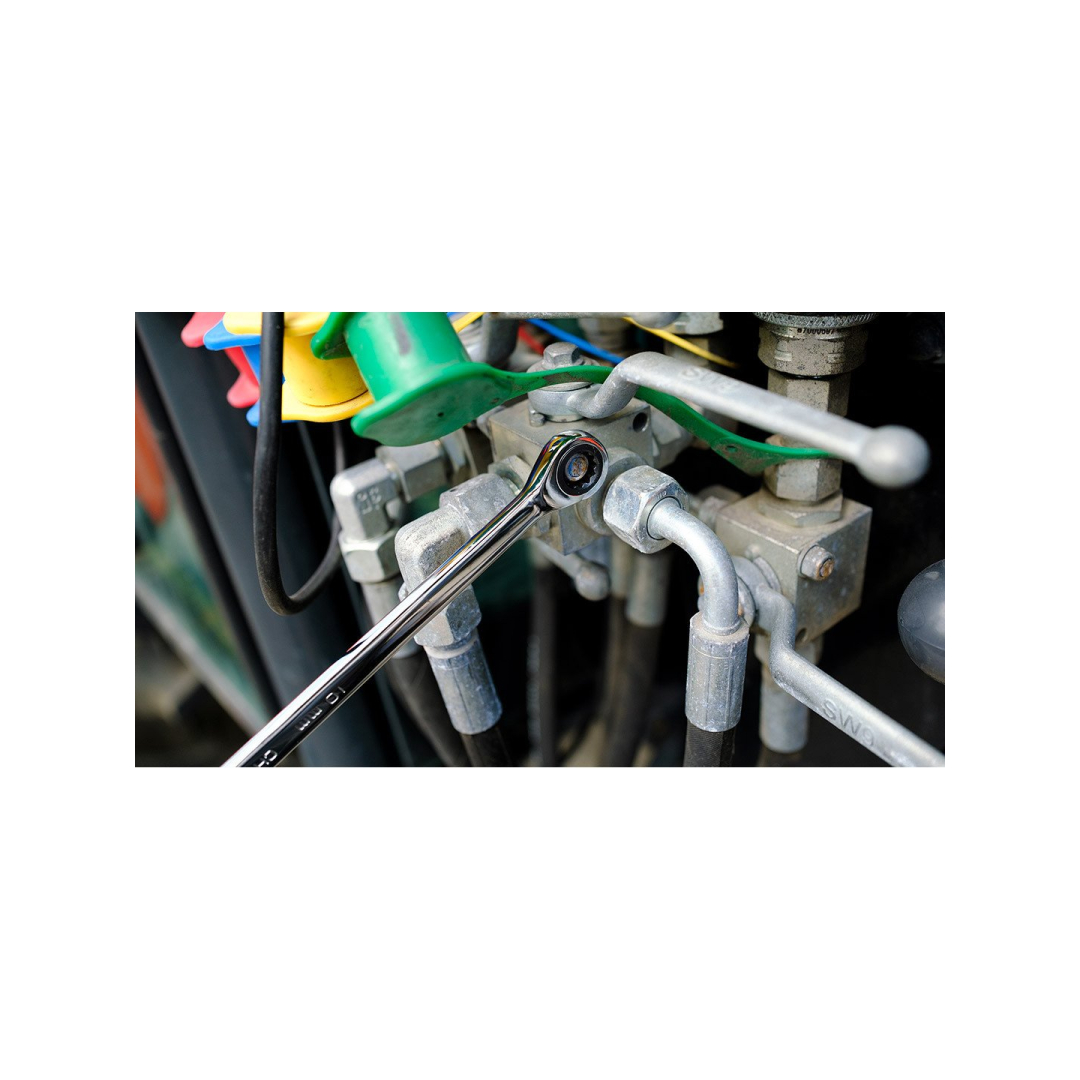 Reketiniai žiediniai veržliarakčiai, ilgi, 6 dalių rinkinys, 8-19 mm, minkštas dėklas 3 Reketiniai žiediniai veržliarakčiai, ilgi, 6 dalių rinkinys, 8-19 mm, minkštas dėklas 3