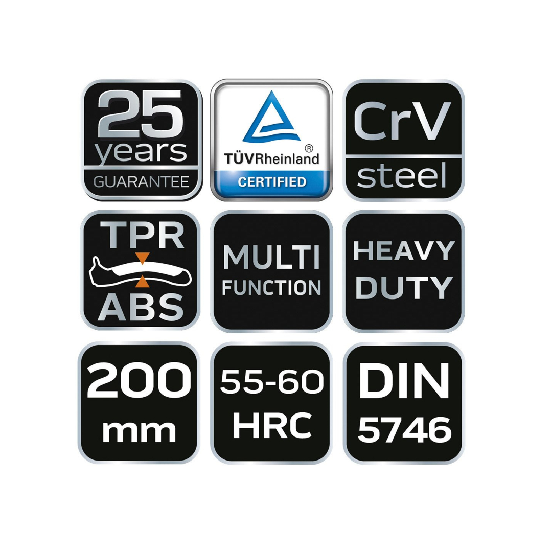 Replės universalios 200mm. 5 Replės universalios 200mm. 5