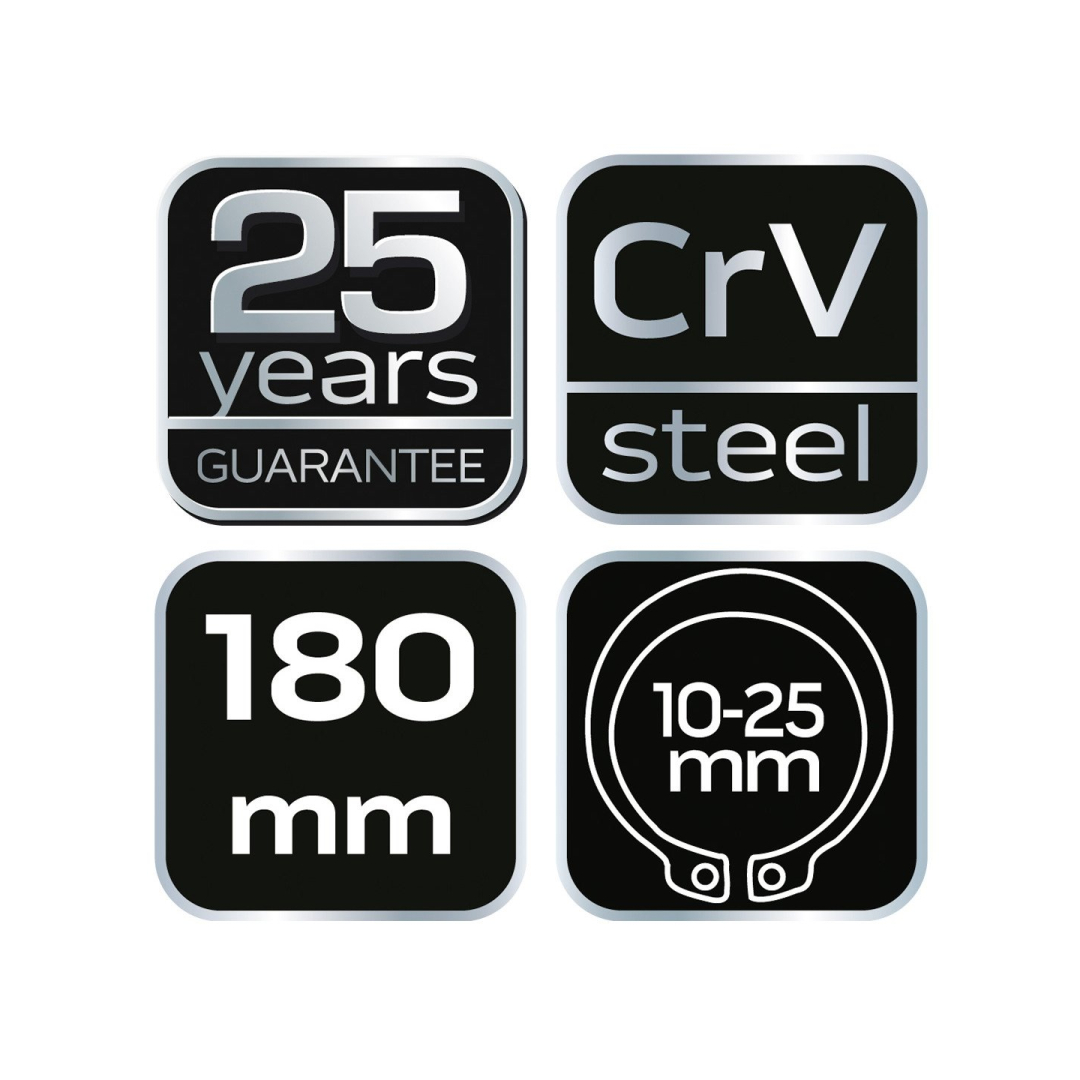 Replės žiedams 7", stright tip external 6