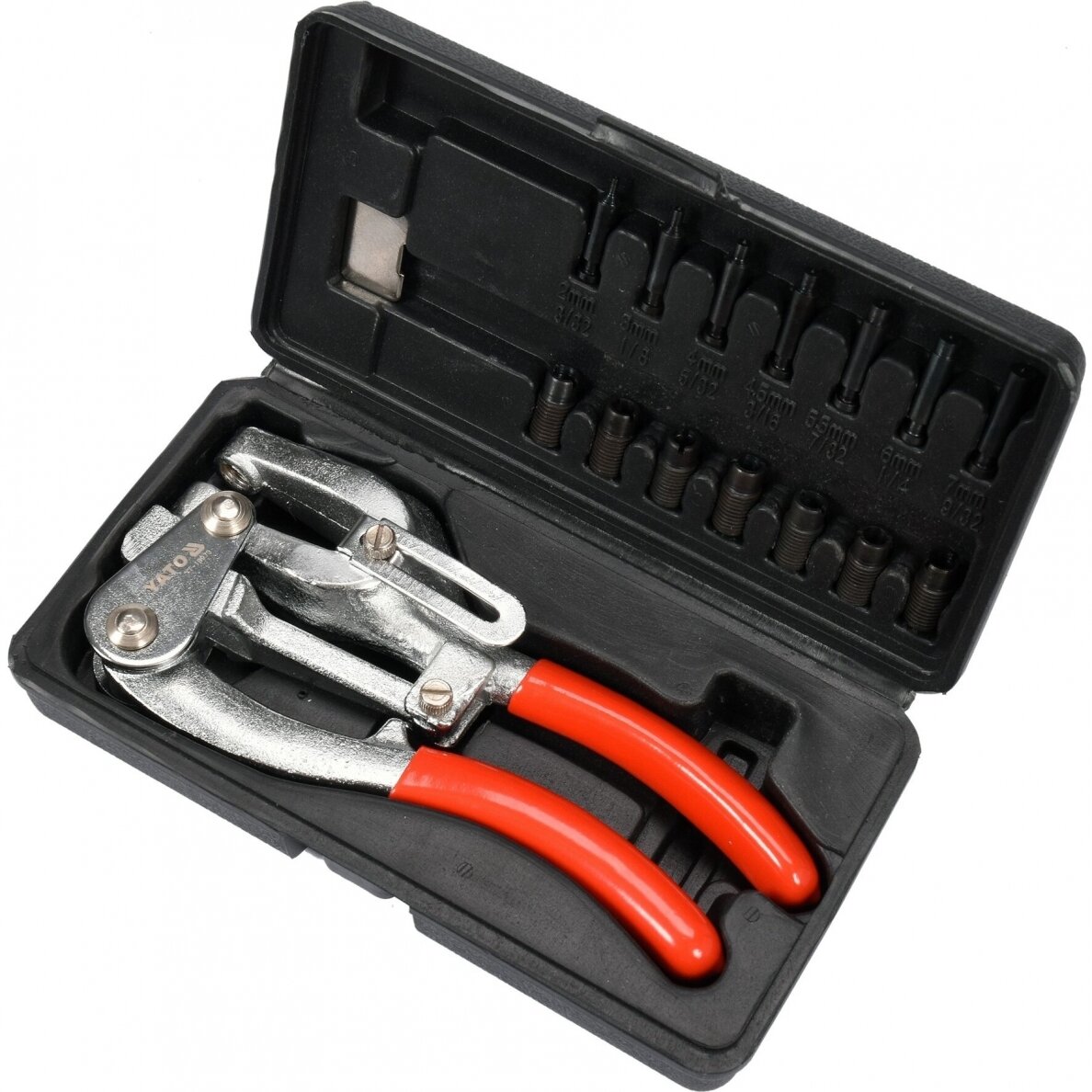 Replės skylių darymui metale | 7 dydžiai | 16 vnt. (YT-18973) Replės skylių darymui metale | 7 dydžiai | 16 vnt. (YT-18973)