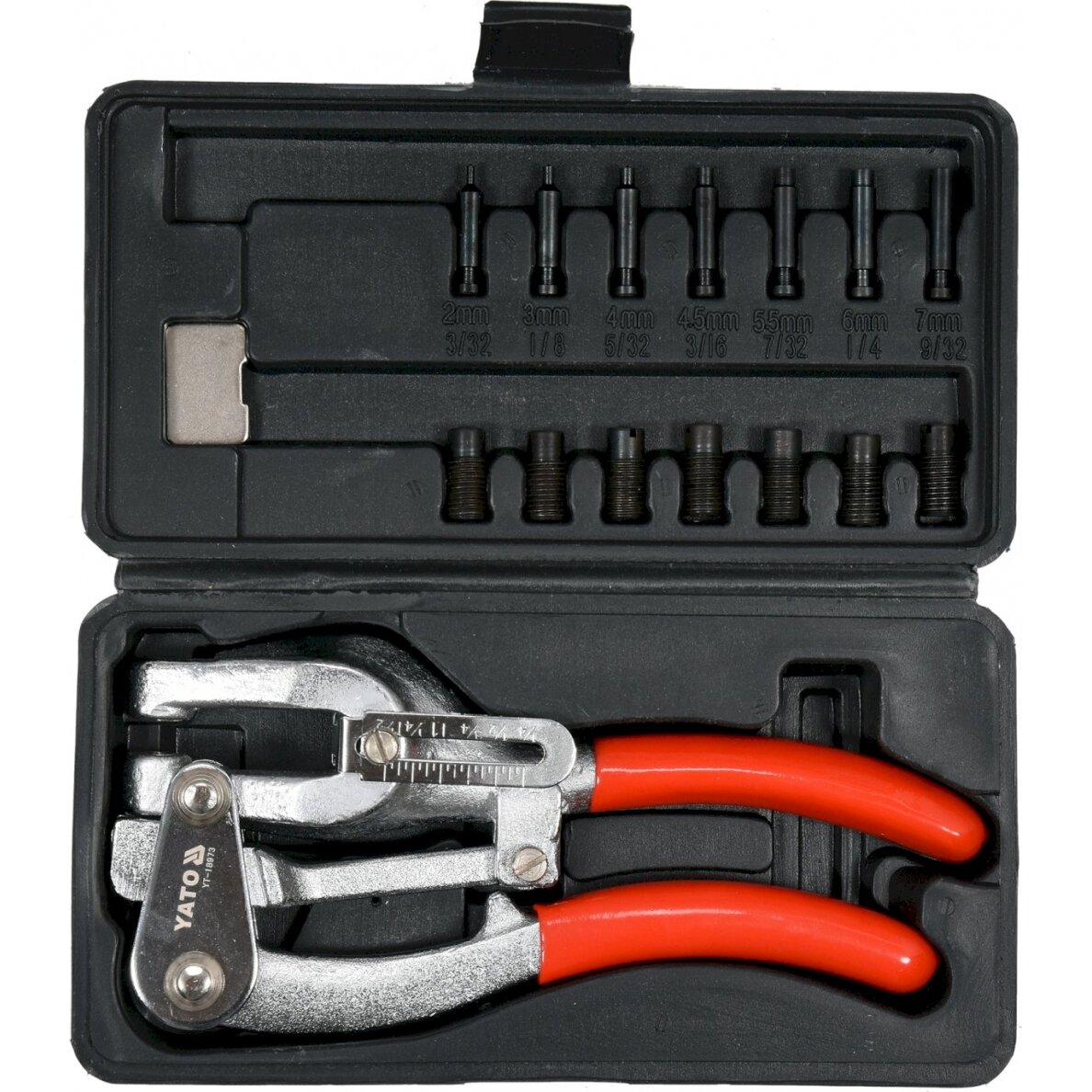 Replės skylių darymui metale | 7 dydžiai | 16 vnt. (YT-18973) 1 Replės skylių darymui metale | 7 dydžiai | 16 vnt. (YT-18973) 1