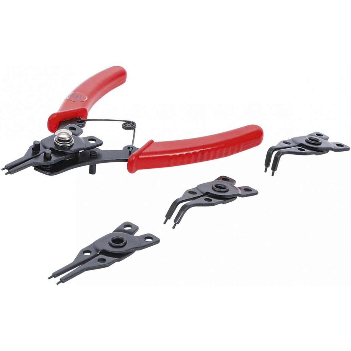 Replės žiedams su keičiamomis galvutėmis | 160 mm | 5 vnt. (454) Replės žiedams su keičiamomis galvutėmis | 160 mm | 5 vnt. (454)