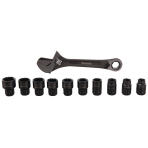 Reguliuojamas raktas su terkšle Makita B-65458, kiauryminis rinkinys 11vnt.