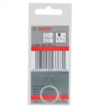 Redukcinis žiedas Bosch, 20x16x1,2 mm, 2600100197 1 Redukcinis žiedas Bosch, 20x16x1,2 mm, 2600100197 1
