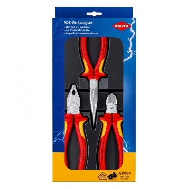 Replės elektrikams KNIPEX 002012, 3vnt. Replės elektrikams KNIPEX 002012, 3vnt.