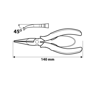 Replės pailgintos, lenktos 140mm 3 Replės pailgintos, lenktos 140mm 3