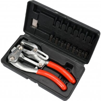 Replės skylių darymui metale | 7 dydžiai | 16 vnt. (YT-18973) Replės skylių darymui metale | 7 dydžiai | 16 vnt. (YT-18973)