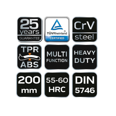 Replės universalios 200mm. 5