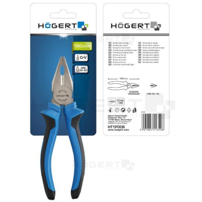 Replės universalios CV 180mm DIN5746 HOEGERT HT1P008 1 Replės universalios CV 180mm DIN5746 HOEGERT HT1P008 1