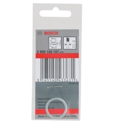 Redukcinis žiedas Bosch, 20x16x1,2 mm, 2600100197 1 Redukcinis žiedas Bosch, 20x16x1,2 mm, 2600100197 1