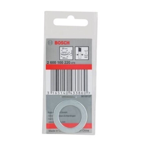 Redukcinis žiedas Bosch, 30x20x1,5 mm, 2600100220 1 Redukcinis žiedas Bosch, 30x20x1,5 mm, 2600100220 1