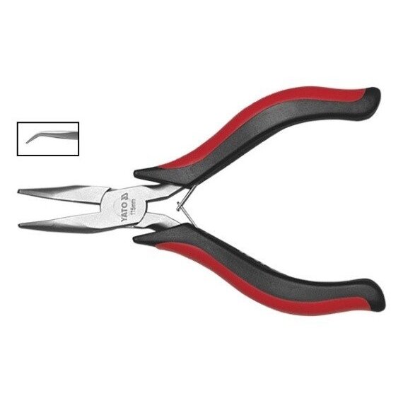 Replės precizinės smailios lenktos | 115 mm (YT-2084)