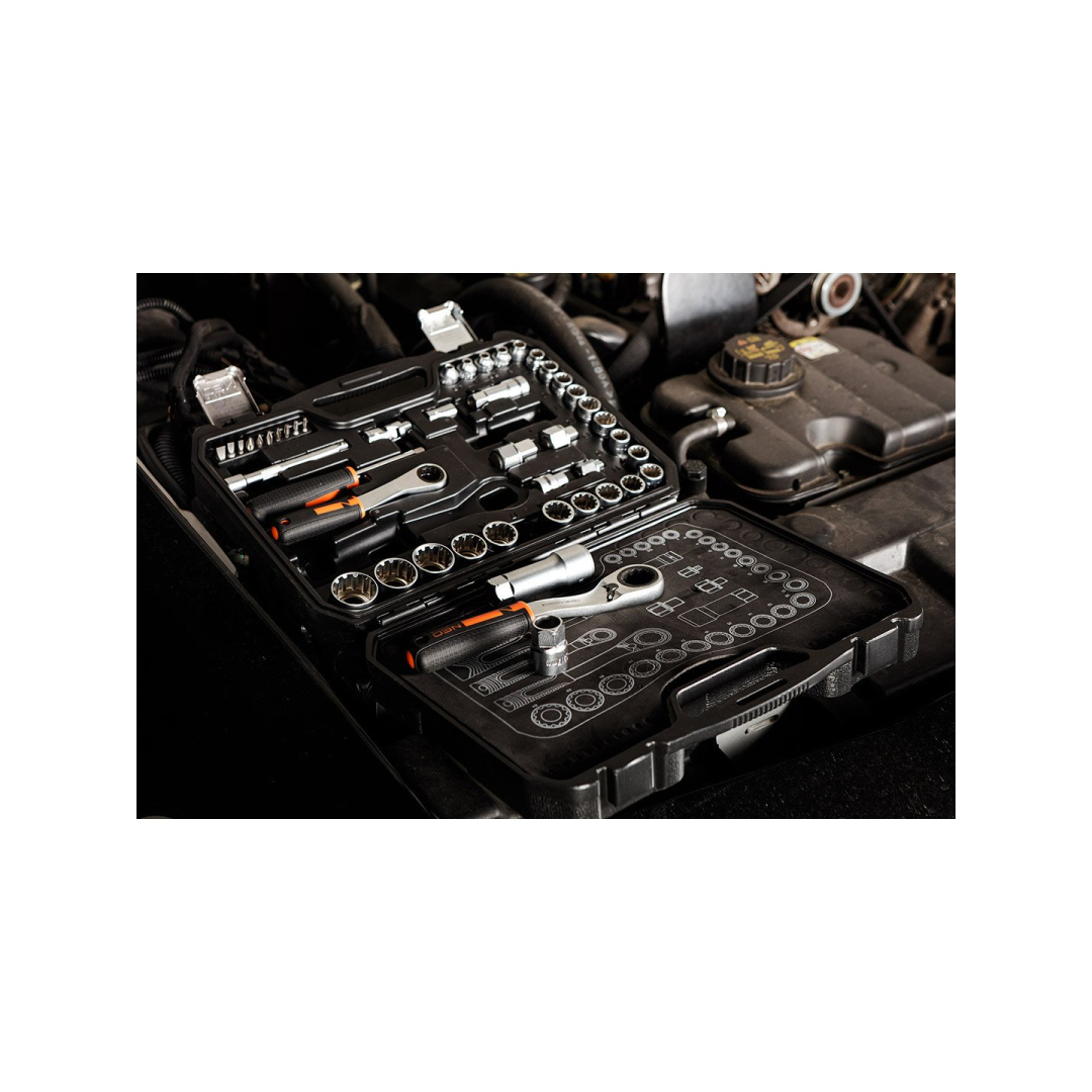 Rinkinys 1/4colio + 3/8colio per kištukinius lizdus, ​​46 vnt. 3