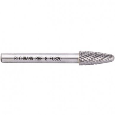 Richmann kietmetalio freza RBF 6x10 mm 1 Richmann kietmetalio freza RBF 6x10 mm 1