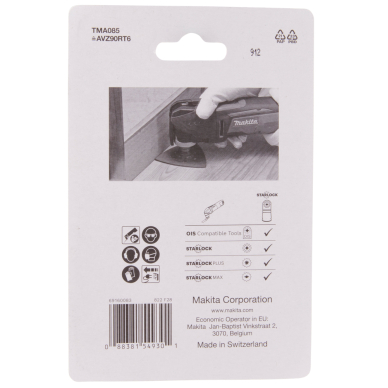 RIFF šlifavimo plokštė Makita B-69814, 90 TMA085, TC/HM GRIT #60, STARLOCK 3 RIFF šlifavimo plokštė Makita B-69814, 90 TMA085, TC/HM GRIT #60, STARLOCK 3