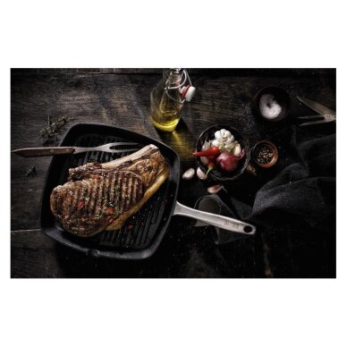 Rifliuota ketaus keptuvė Skottsberg 28x28cm 2 Rifliuota ketaus keptuvė Skottsberg 28x28cm 2