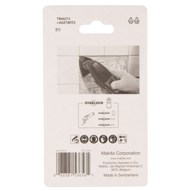 RIFF šlifavimo plokštė Makita B-65062, 78mm 2 RIFF šlifavimo plokštė Makita B-65062, 78mm 2