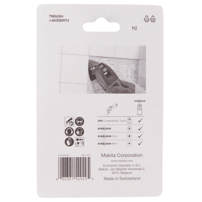 RIFF šlifavimo plokštė Makita B-69808, 90 TMA084, TC/HM GRIT #40, STARLOCK 3