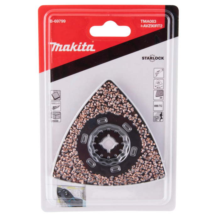 RIFF šlifavimo plokštė Makita B-69799, 78mm, 90 TMA083, TC/HM GRIT #20, STARLOCK 2 RIFF šlifavimo plokštė Makita B-69799, 78mm, 90 TMA083, TC/HM GRIT #20, STARLOCK 2