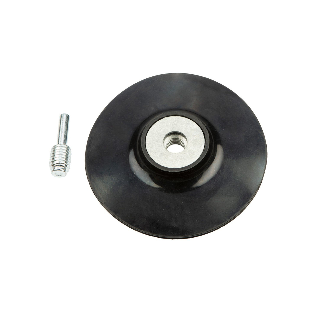 Rubber adhesive disc 125 mm x M14 + shank