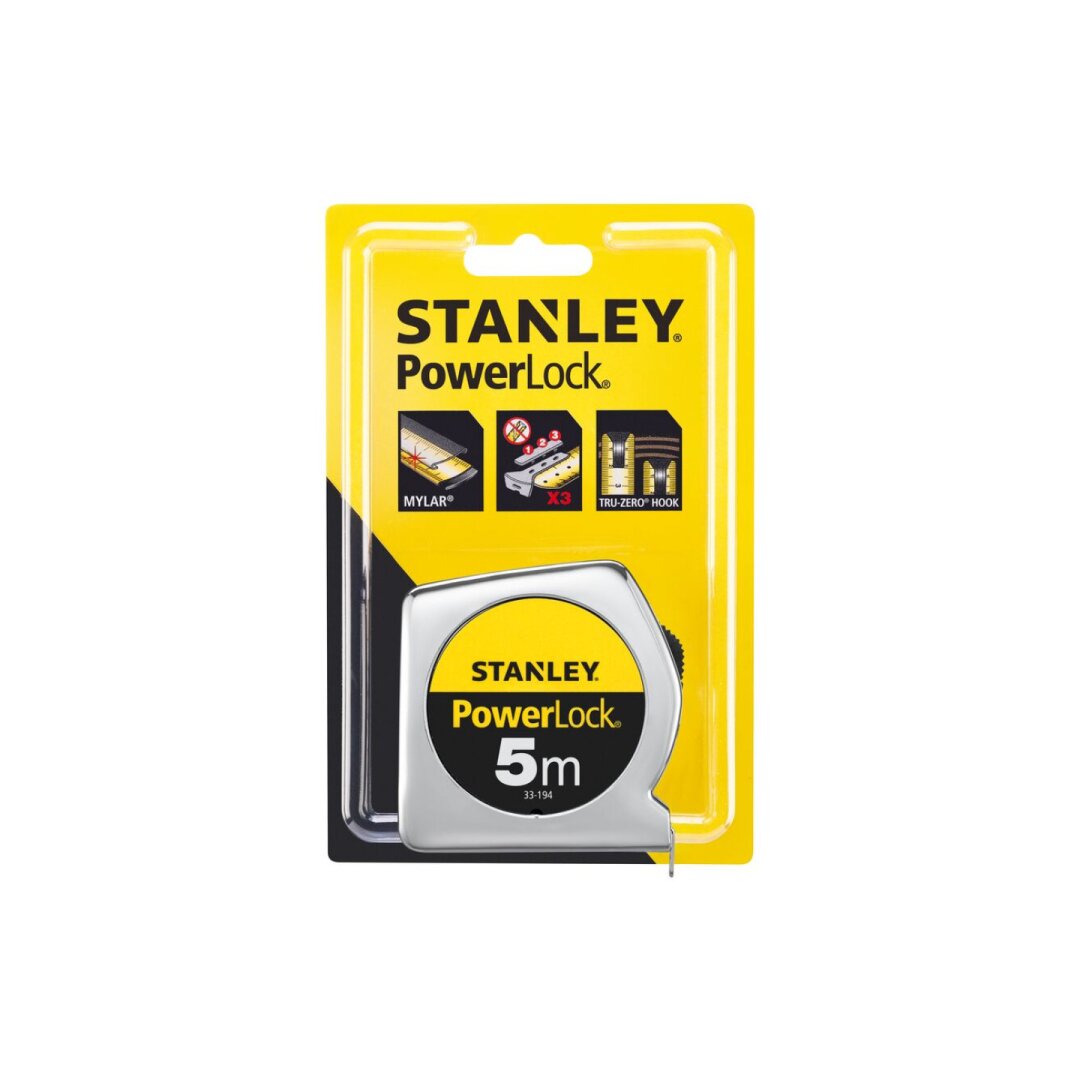Rulėtė „Powerlock“ 5m Stanley 0-33-194 3